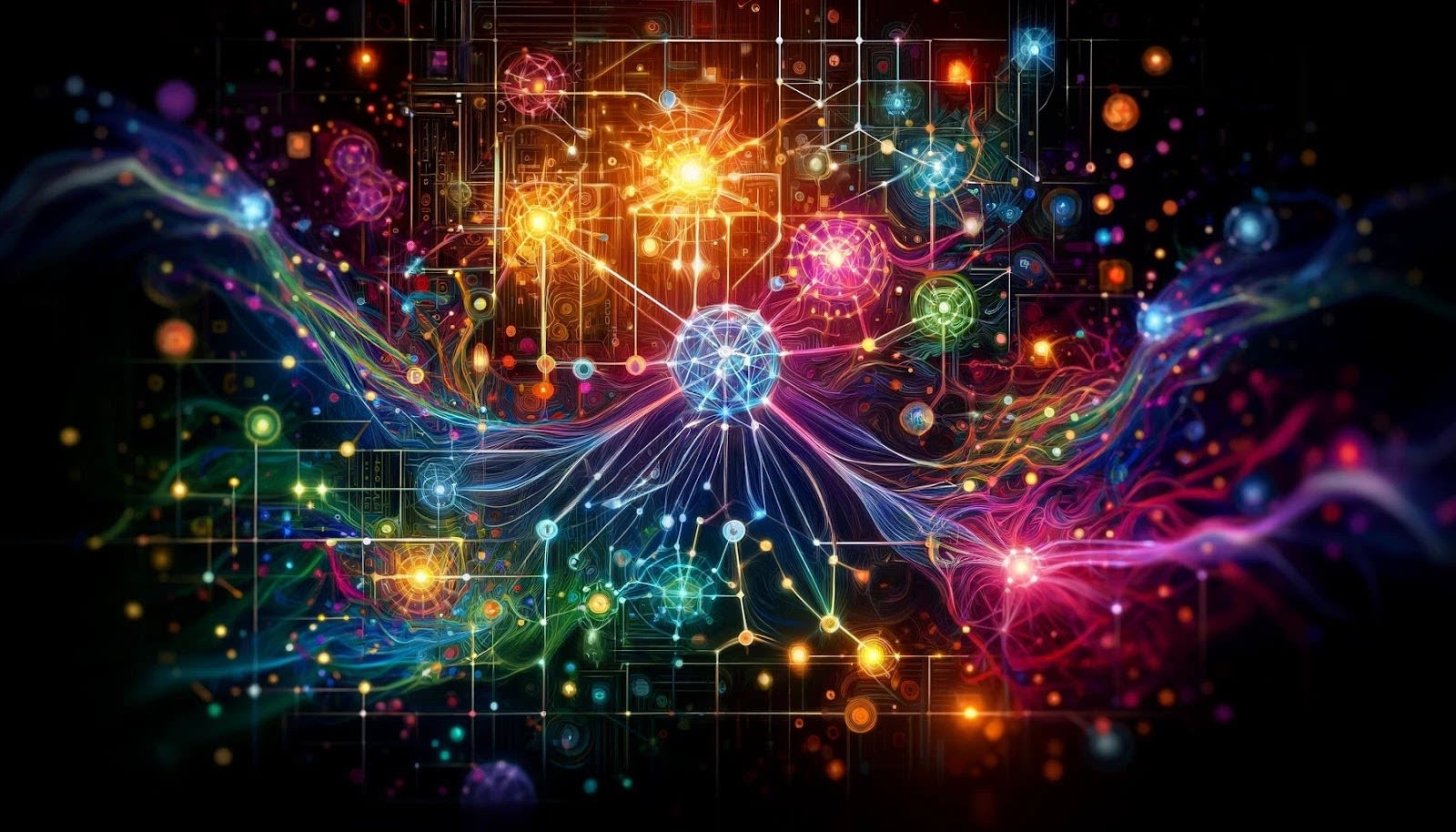 Artistic Image of Neural Networks, Aibe Elukpo and Elena Said with DALL-E